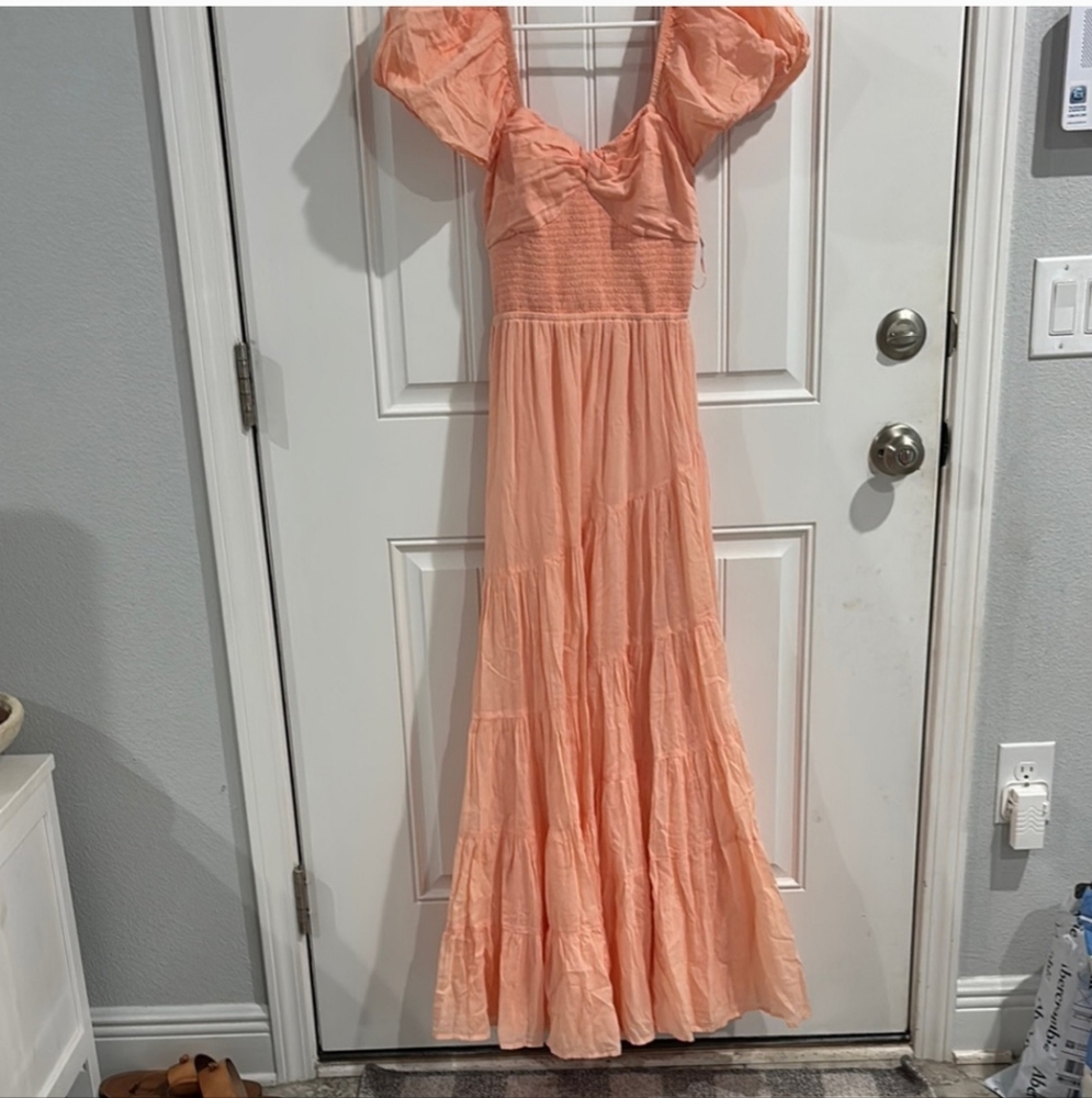 Free People Sundrenched Maxi Almost Apricot XS - Picture 8 of 12